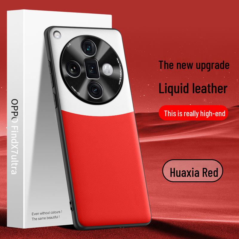 Защитный чехол из жидкой кожи для мобильного телефона Oppo Find X7 Ultra, защита от падения, поставляется как единое целое.