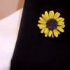Summer Sunflower and Daisy Brooch - Yellow Flower Pin for Clothing