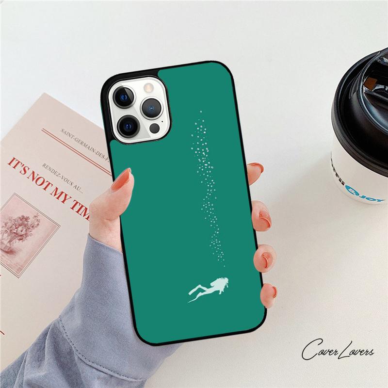 Чехол для телефона для дайвинга Scuba Diver для iPhone 17 Air 14 15 16 13 12 Max Чехол для Apple iPhone 17 Air 11 Pro Max Plus Coque
