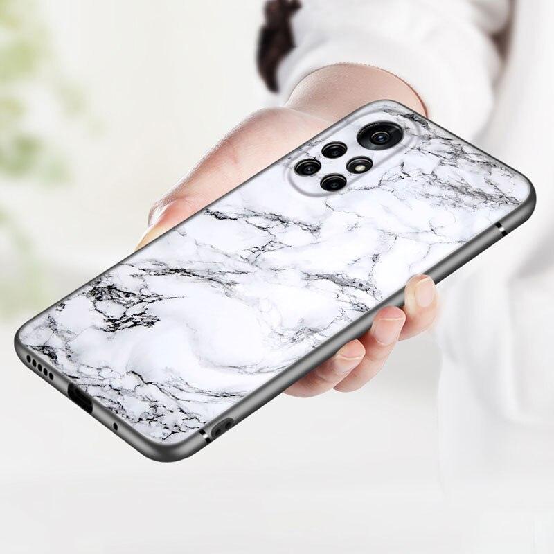 Винтажный мраморный чехол для телефона Huawei Honor 60 50 SE 30S Mate 30 20 10 Lite 40 Nova 9 8 Pro Y60 8i 7i 7SE 5T, черный чехол премиум-класса