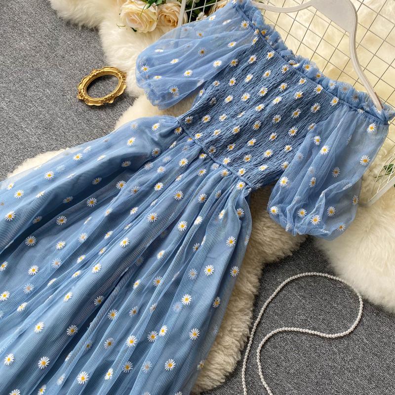 GMXIA Женская мода лето весна цветочный принт с коротким рукавом на одно плечо с высокой талией повседневные платья