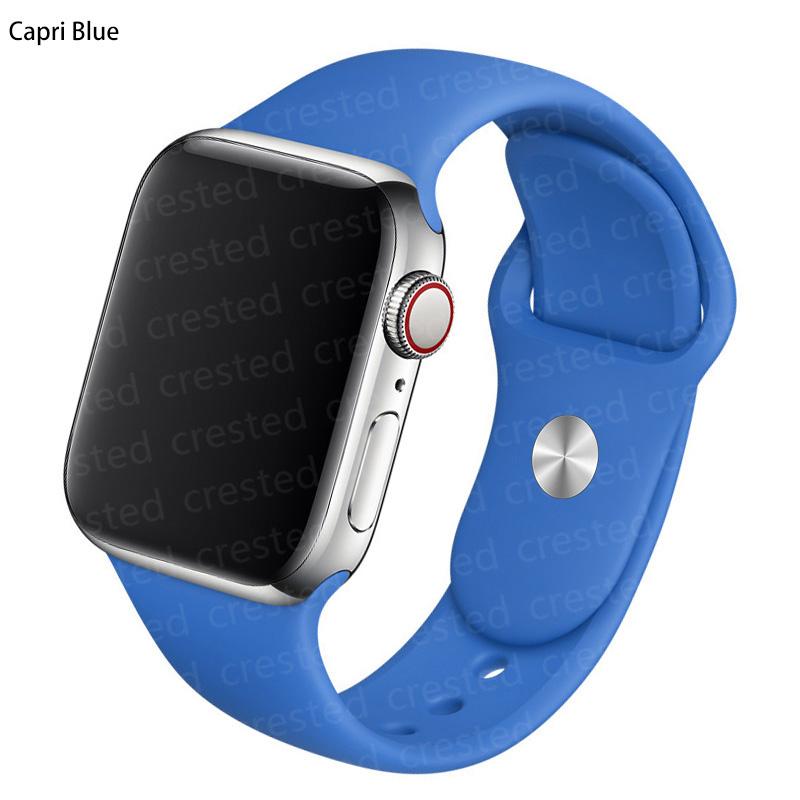 Силиконовый ремешок для Apple Watch Band 41 мм, 44 мм, 38 мм, 45 мм, 40 мм, 42 мм, дышащий ремешок для часов, браслет iWatch series 7, 6, 5, 4, 3, 2, 1
