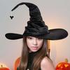 Хэллоуин шляпа паук декор летучая мышь угловая шляпа ведьмы с рюшами и большими полями волшебница волшебница косплей дом с привидениями карнавальный костюм для вечеринки