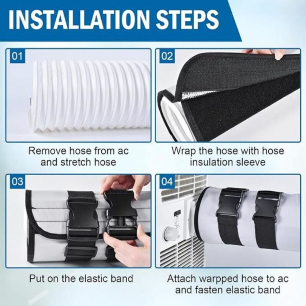 Reusable AC Insulated Hose Cover Air Conditioner Hose Cover Portable Air Conditioner