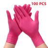 100PCS Purple Nitrile Gloves Thickened Disposable Gloves for Kitchen Household Cleaning Garden Mechanic Work Hair Salon Tattoo