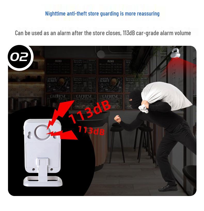 Wireless Infrared Welcome Doorbell - Long Distance Induction for Store or Home