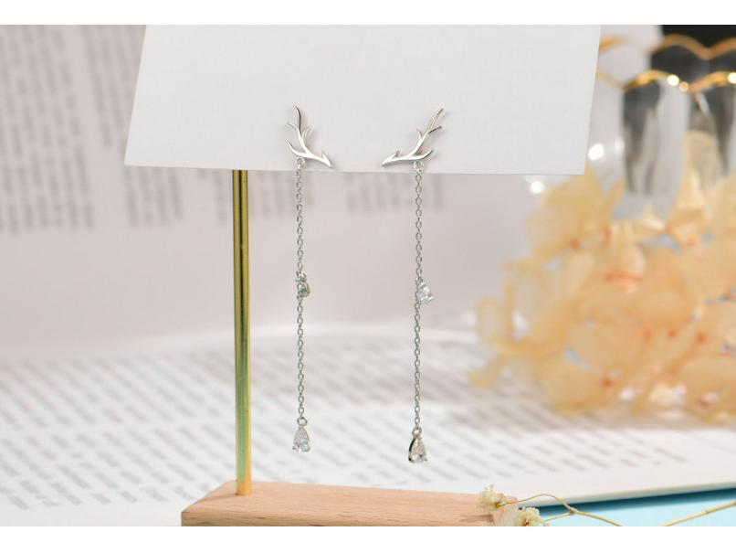 Серьги-кисточки Higu из стерлингового серебра S925 с рогами оленя: Рождественские серьги-гвоздики с подвесками для женщин, стиль Мори