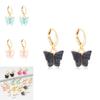 Creative Alloy Butterfly Earrings Casual Chic Multicolor Womens Animal Design