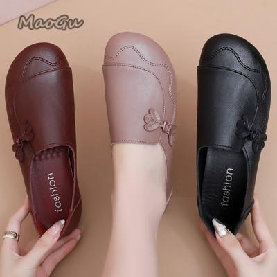 Мода Новая Мода Туфли для Мамы Слипоны Мягкая Подошва Низкий Каблук Лоферы Удобная Повседневная Обувь для Женской Весны Осени Zapatos De Mujer 35