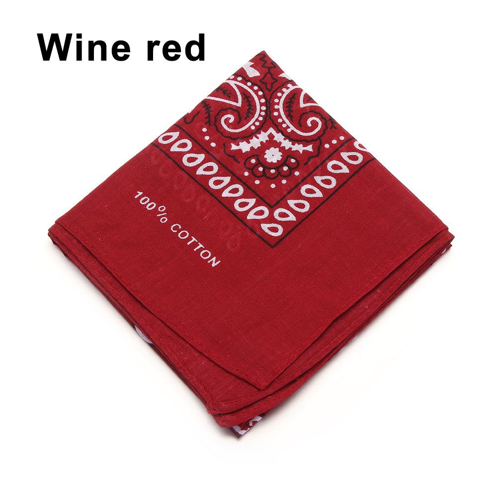 Головной убор Носовой платок 100% Хлопок Повязка для волос Пейсли Бандана Принтованные Квадратные Шарфы Напульсник