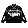 Hip Hop Street Clothing Knitted Men's and Women's Gothic Hasset Pattern Large Pullover Winter Harajuku Sweater