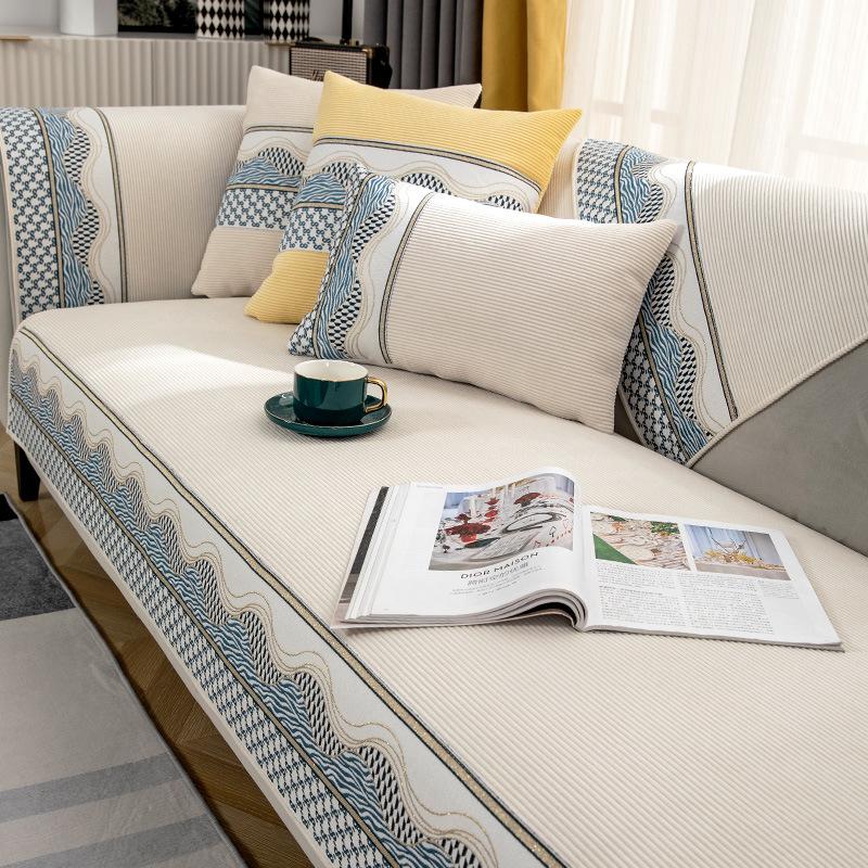 Подушка для дивана, простая нескользящая зимняя подушка, кожаный чехол для дивана, чехол для четырех сезонов, ткань синели