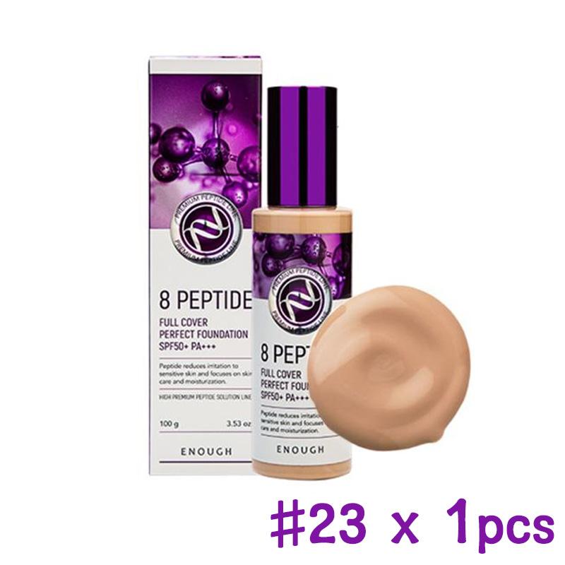 ENOUGH Тональная основа Premium 8 Peptide Full Cover Perfect 100 г (9 вариантов)
