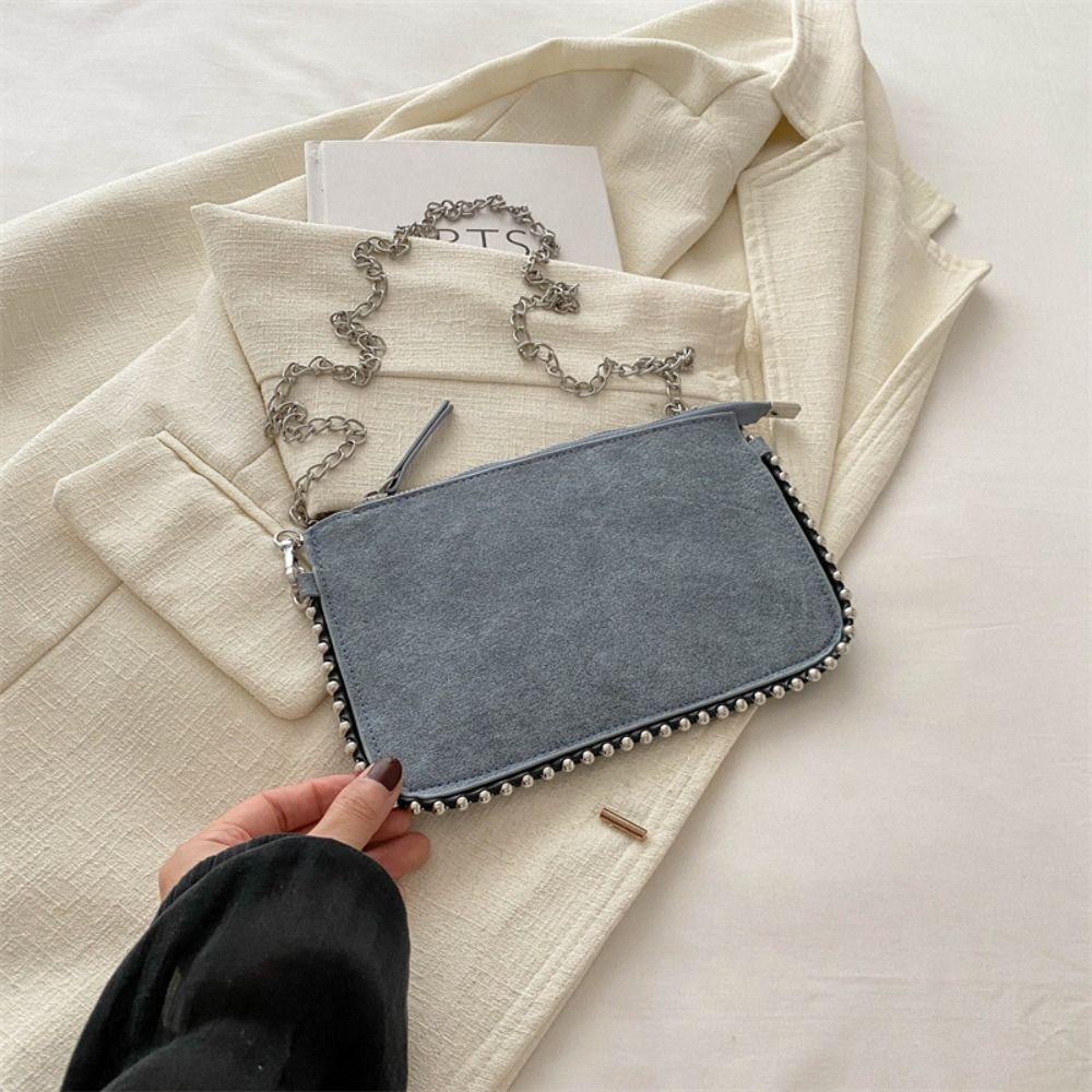 Сумка-тоут под мышкой с заклепками, корейский стиль, роскошная сумочка, элегантная винтажная сумка на плечо, женская