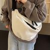 Trendy Gender-neutral Dumpling Bag For Women Stylish Casual Shoulder Bag In Soft Fabric