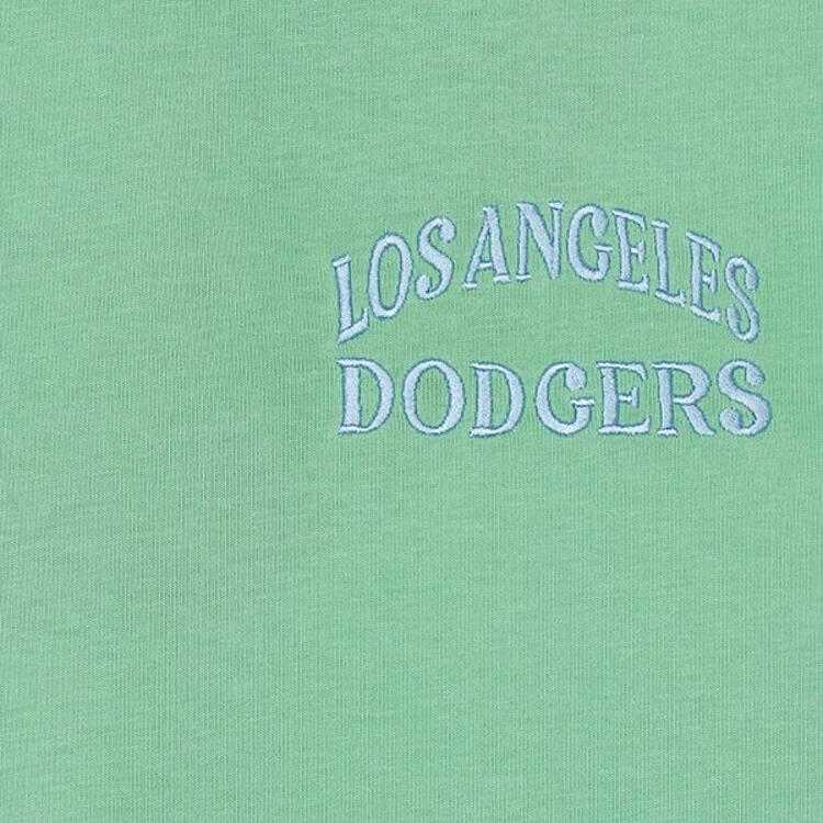 New MLB Drop Shoulder Sleeve T Shirt Unisex Hemp Green 3ATSV0943-07GNM