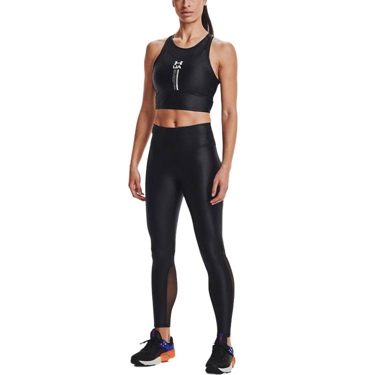 Under Armour Iso-Chill Crop Training Tank Top женские топы черные 1361151-001