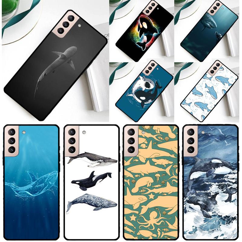 Чехол для телефона Акула и Косатка Для Samsung Galaxy S25 Ultra S9 S10 S20 S21 FE S22 S23 S24 Plus S24 Ultra Чехол