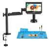 TOMLOV Auto Focus Microscope 4K Digital Microscope LCD Microscope Flexible Arm 2000X HDMI Electron Microscope Adult Coin Microscope 52MP with