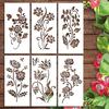 Original New Style, 6 Pieces/set, Flower Painting Template, Creative Painting Template, Home Painting Template, Flower Theme Template