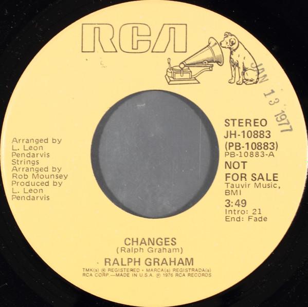 7-дюймовая пластинка RALPH GRAHAM - Changes JH10883 RCA 1976 US Соул/Фанк Б/У