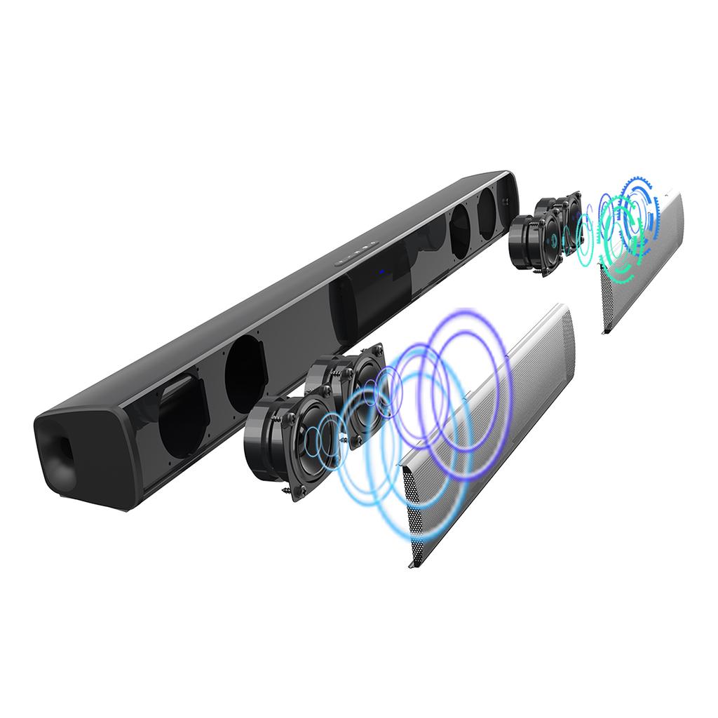 BS-28E Саундбар RGB с рассеянным освещением Аудио BT Динамик Домашний кинотеатр Эхо Настенный динамик Красочный RGB