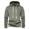 Men's Long Sleeve Hooded Sweatshirt Versatile Men's Fleece Thermal Sweatshirt