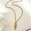 Stainless Steel Fish Pendant Necklace Waterproof Luxury Choker  Summer Season