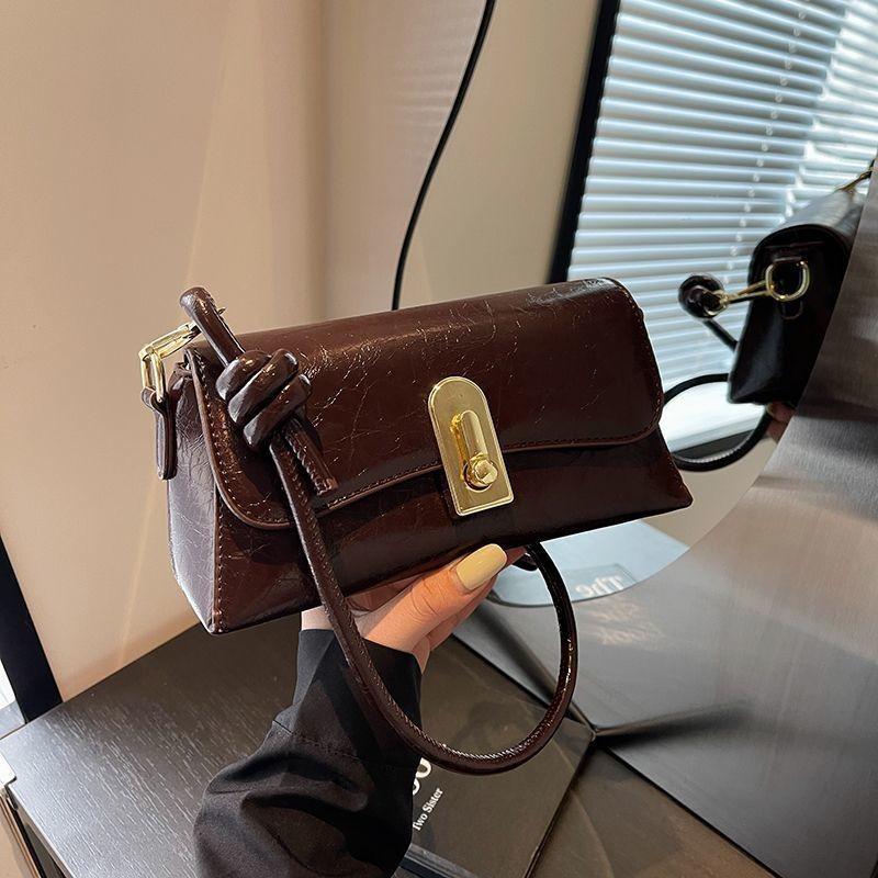 Ielgy Retro All-Match Trendy Fashion Casual One-Shoulder Messenger Ladies Small Square Bag