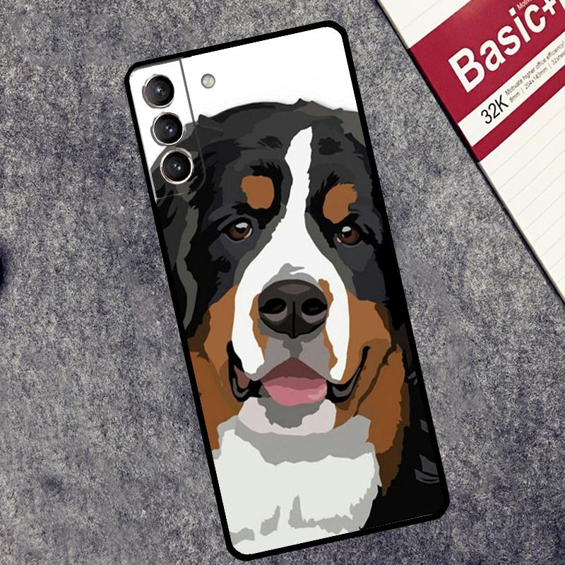 Bernese Mountain Dog Case For Samsung Galaxy S24 Ultra S23 Ultra S22 S21 S20 FE S8 S9 S10 Plus Note 10 20 Cover
