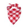 Plaid Triangle Towel Pet Scarf Soft Comfortable To Wear Fine Workmanship Water