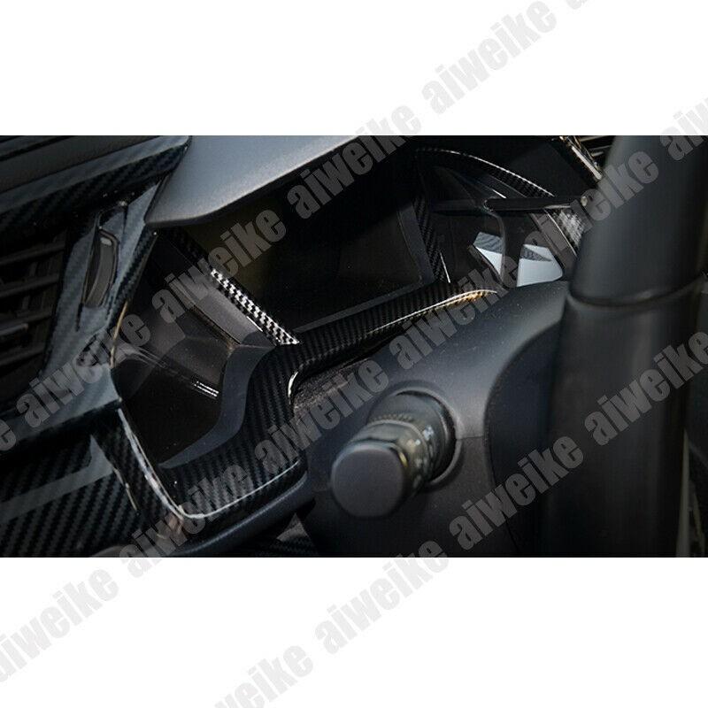 For Honda Civic 2016-2021 Carbon Fiber Style Interior Dashboard Decor Frame Trim