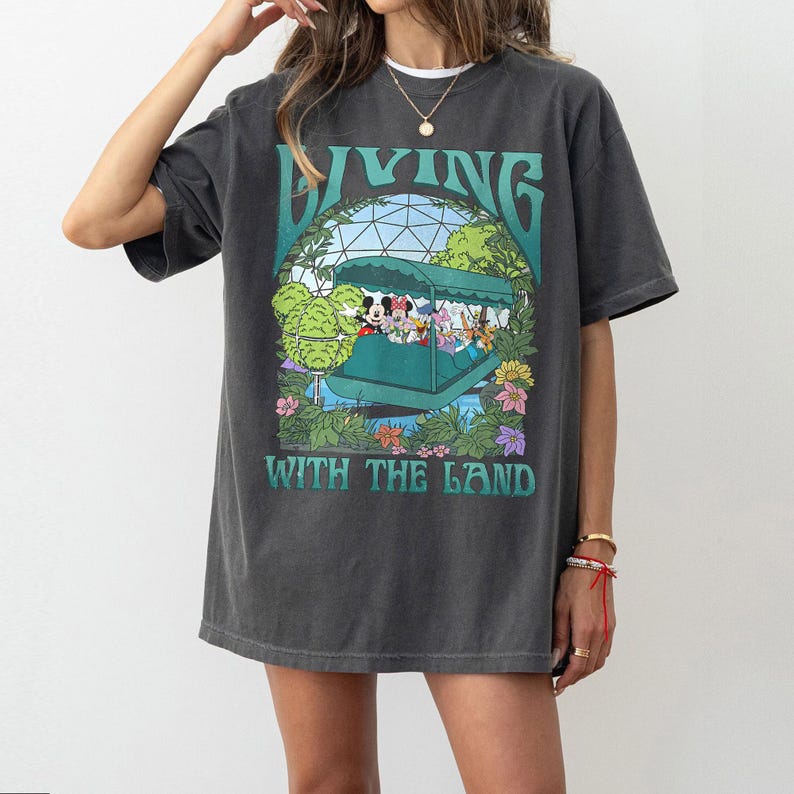 Comfort Colors Living With The Land Epcot Shirt Retro Disney Ride Tee Mickey Friends WDW Trip 2025 Magic Kingdom Farming Shirt