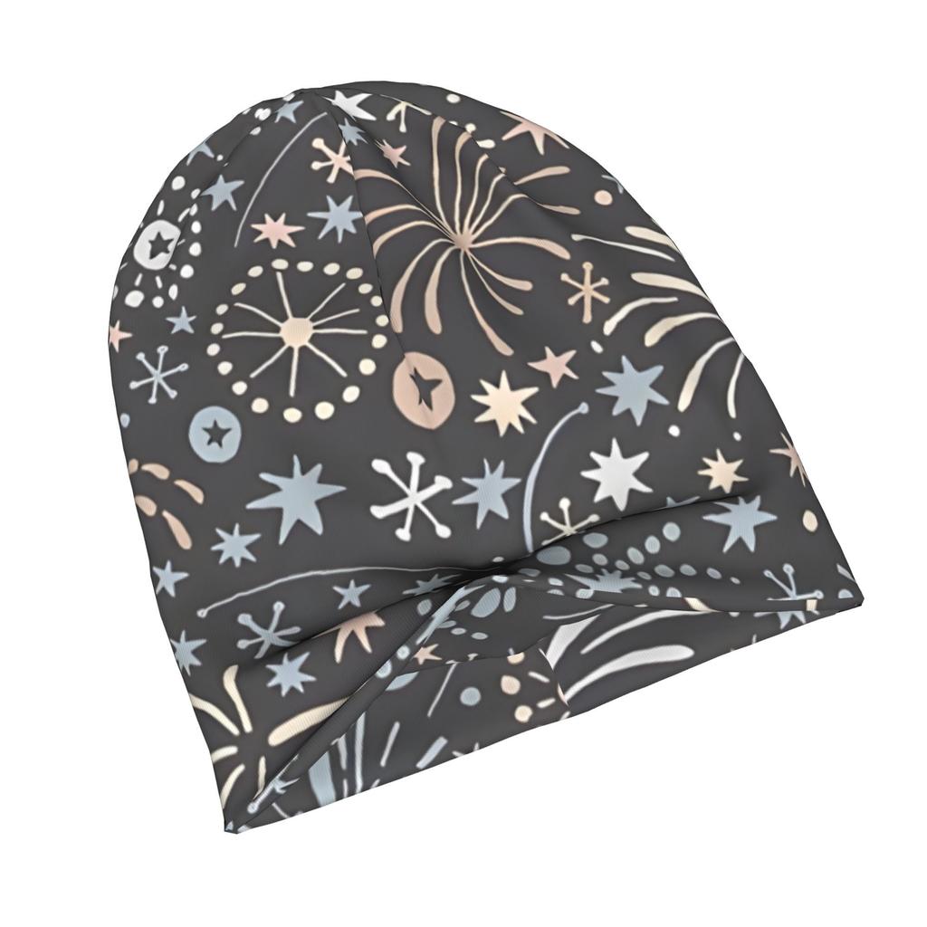 Fireworks Everywhere Modern Adult Beanie Designed to with Laid-Back Street Style Or Elevate Easy Outfits with Understated Edge