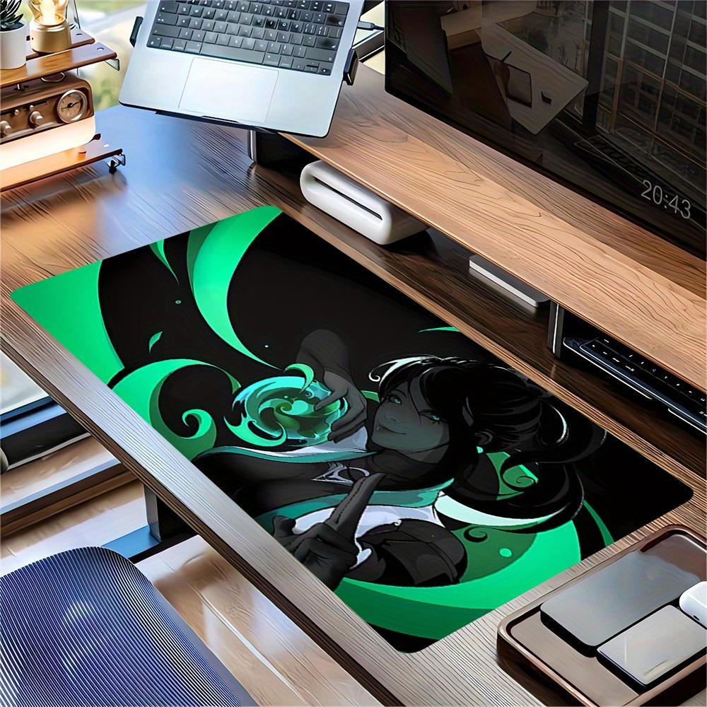 1pc Large Gaming Mouse Pad, UV Reactive Non-Slip Desk Mat, Washable PolyesterMystical, Enchanting, SereneComputer Pad with Vibrant Game Mach