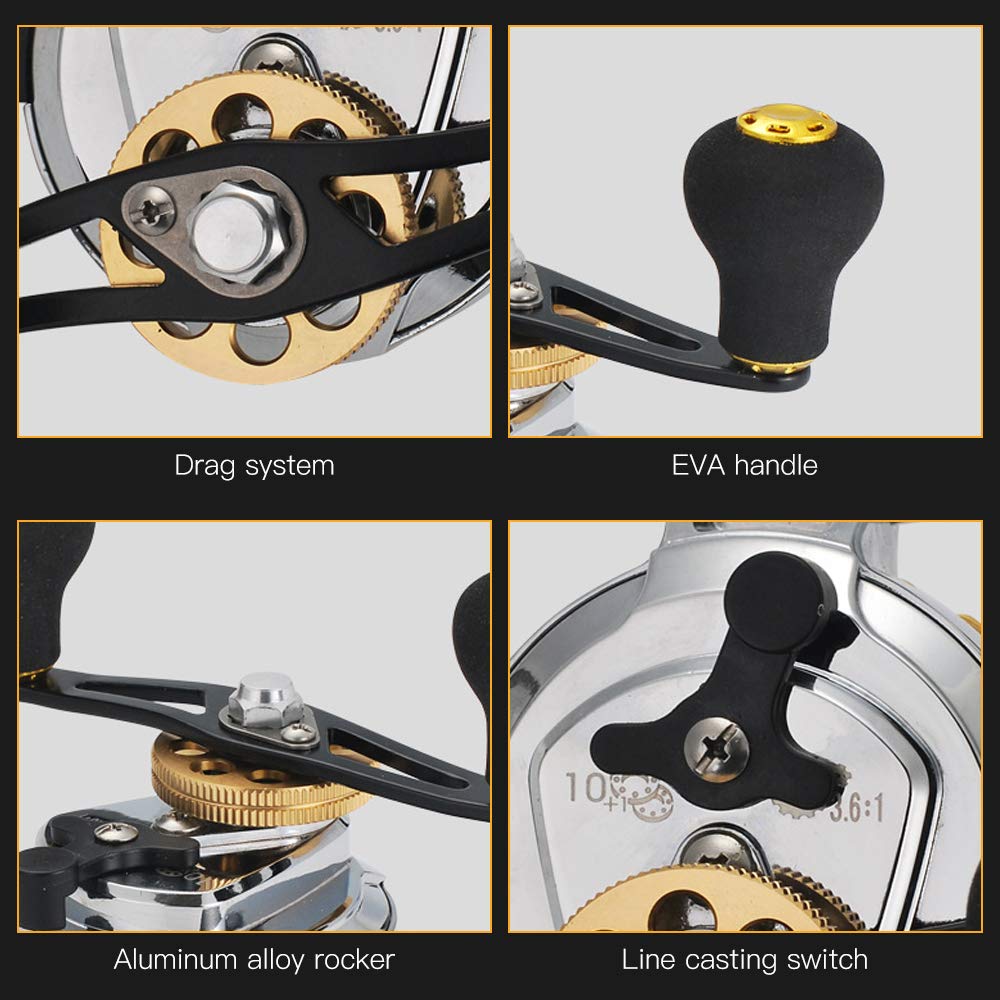 Automatic Wire Spread 10+ 1BB Fly Fishing Reel Aluminum Alloy Fishing Reel LeftRight Hand Draft Reel Ice Fishing Reel Automatic Line Casting Fly Reel