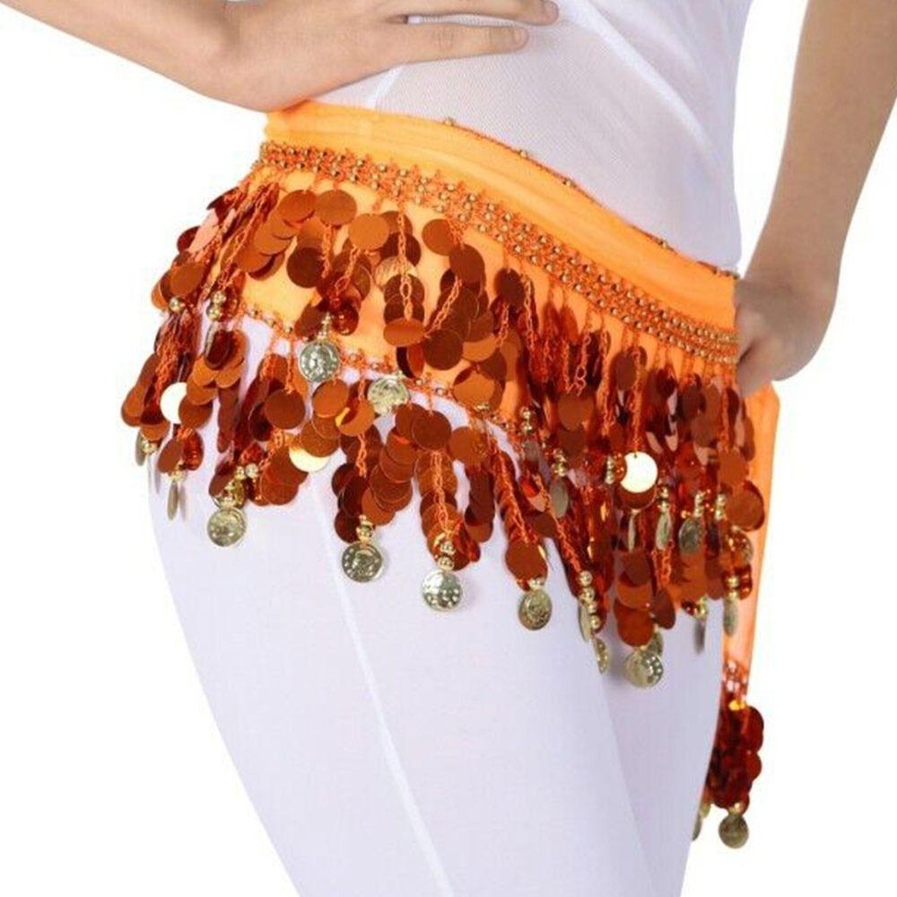 For Thailand/India/Arab Sequins Tassels Waist Chain Dancer Skirt Hip Scarf Belly Dance Belt