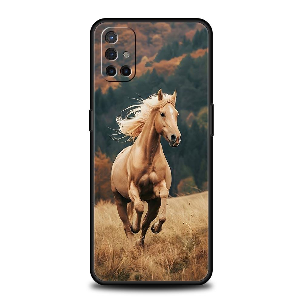 Красивый Элегантный Коричневый Чехол с Лошадьми для OnePlus 13 12 11 10 9 8 7T Pro 13R 12R 10R 9RT 8T Nord N200 N30 2T CE 2 3 5G Lite