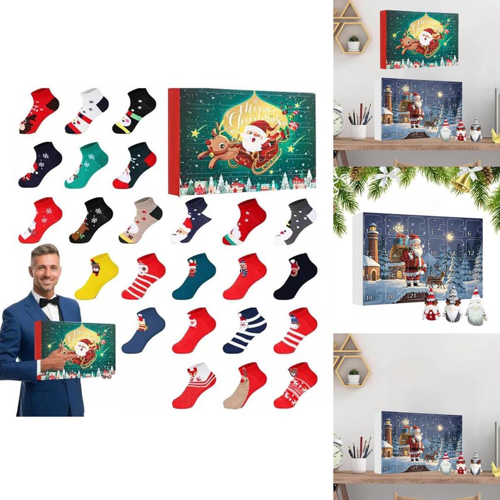 Очаровательный Рождественский Гном Обратный Отсчет Адвент-Календарь Слепая Коробка Набор Игрушек Для