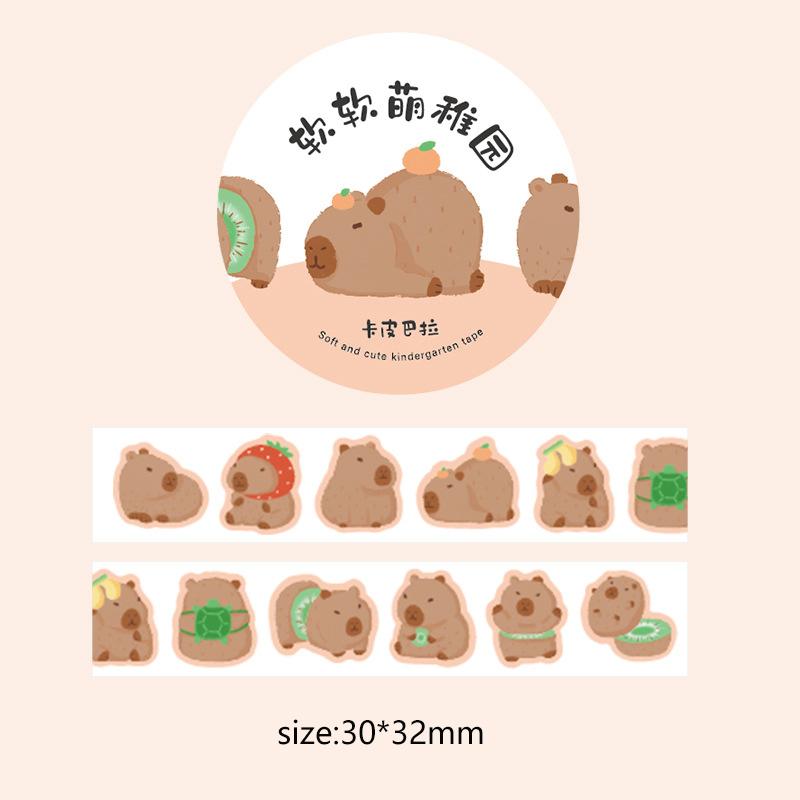 100 листов мультфильм граффити маленькие животные декоративная лента креативный ручной счет коллаж материал наклейки рулон школьные канцелярские принадлежности