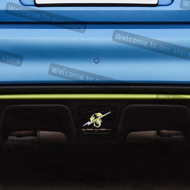 3D Metal Car Styling Scorpion Grille Emblem Decals Rear Trunk Body Badge For Abarth 500 Punto Bravo Tipo Panda Doblo 1100 124