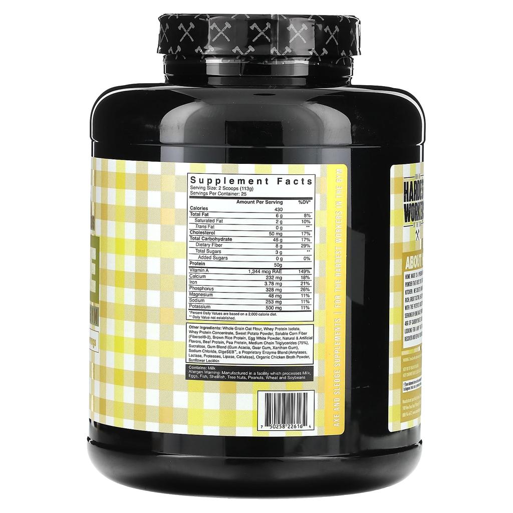 Ax & Sledge Supplements, Home Made, Meal Replacement, Lemon Cream Pie, 6.45 lbs (2,925 g)