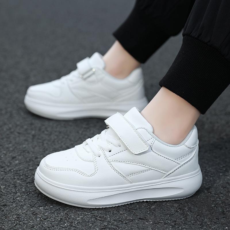 Tenis Sneakers Kids Spring/Autumn New Boys Girls Sports Shoes Casual Board Shoes Leather Soft Soled Children Small White Shoes