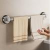Wall Mounted Suction Cup Towel Pole Single-rod Shoe Storage Shelf Bathroom Towel Rack Home