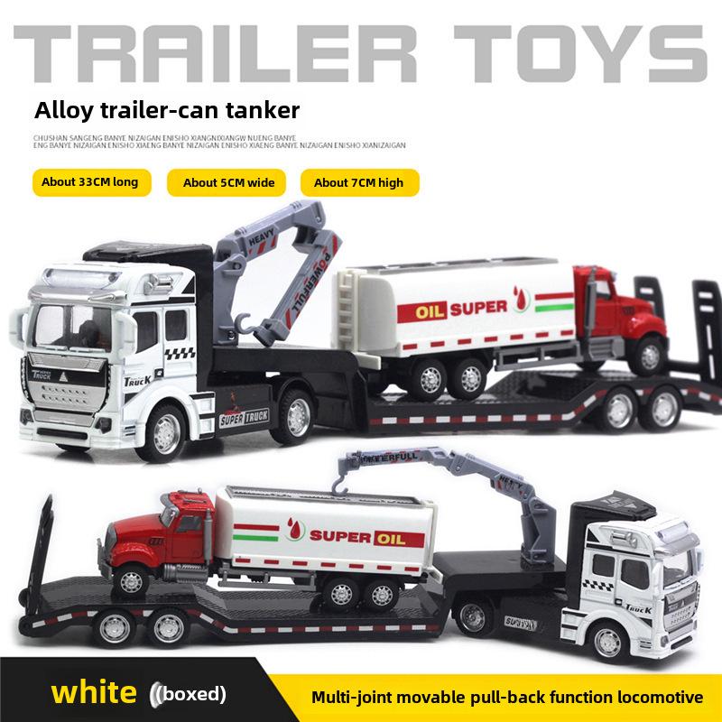 Трансграничный сплав большой инженерный транспортный грузовик тягач модель игрушка для мальчиков с английской упаковкой