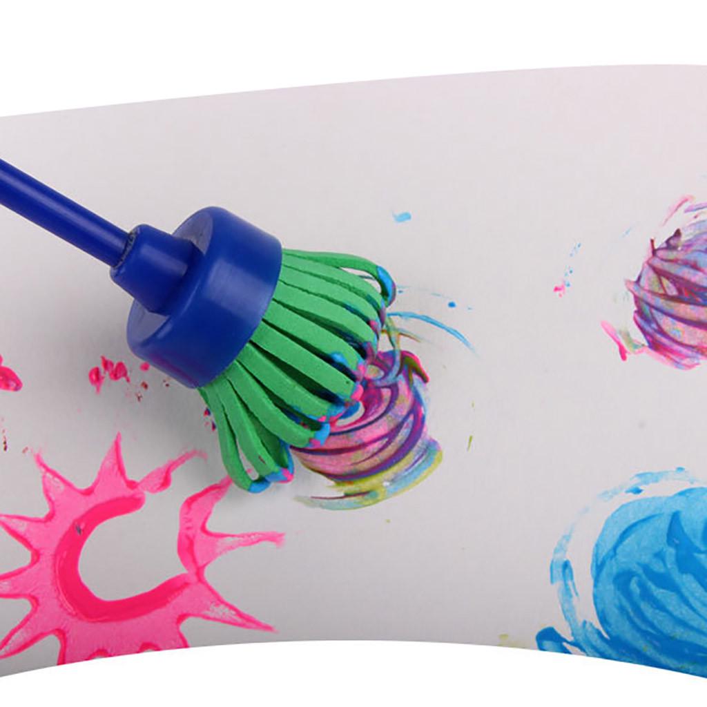 Diy Children Sponge Paint Brushes Drawing Tools Children Early Painting 4pcs