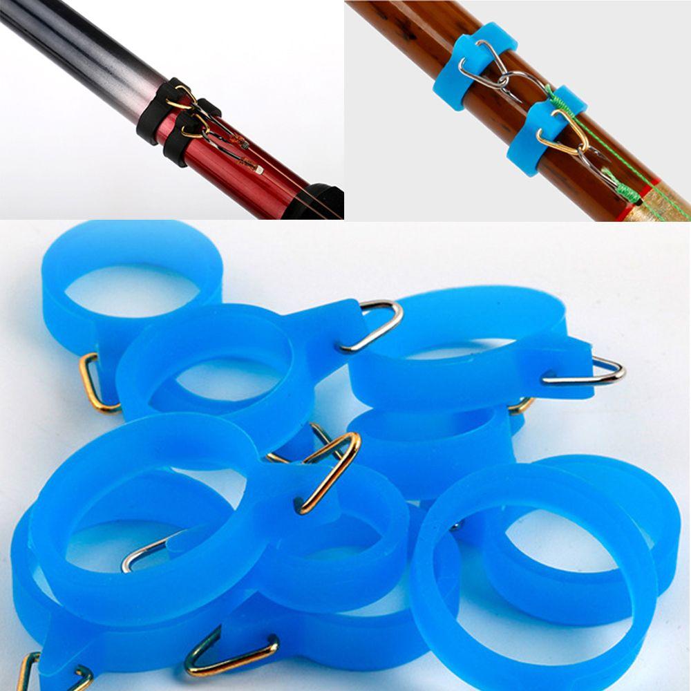 Quality Rubber Rings Plastic Rubber S M L Fishing Gear Safe Hanger Hook Secure Holder Lures Holders