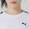 Puma T7 Color Block Slim Fit Sports Casual Crew Neck Short Sleeve T-Shirt Women Tops White 632925-02