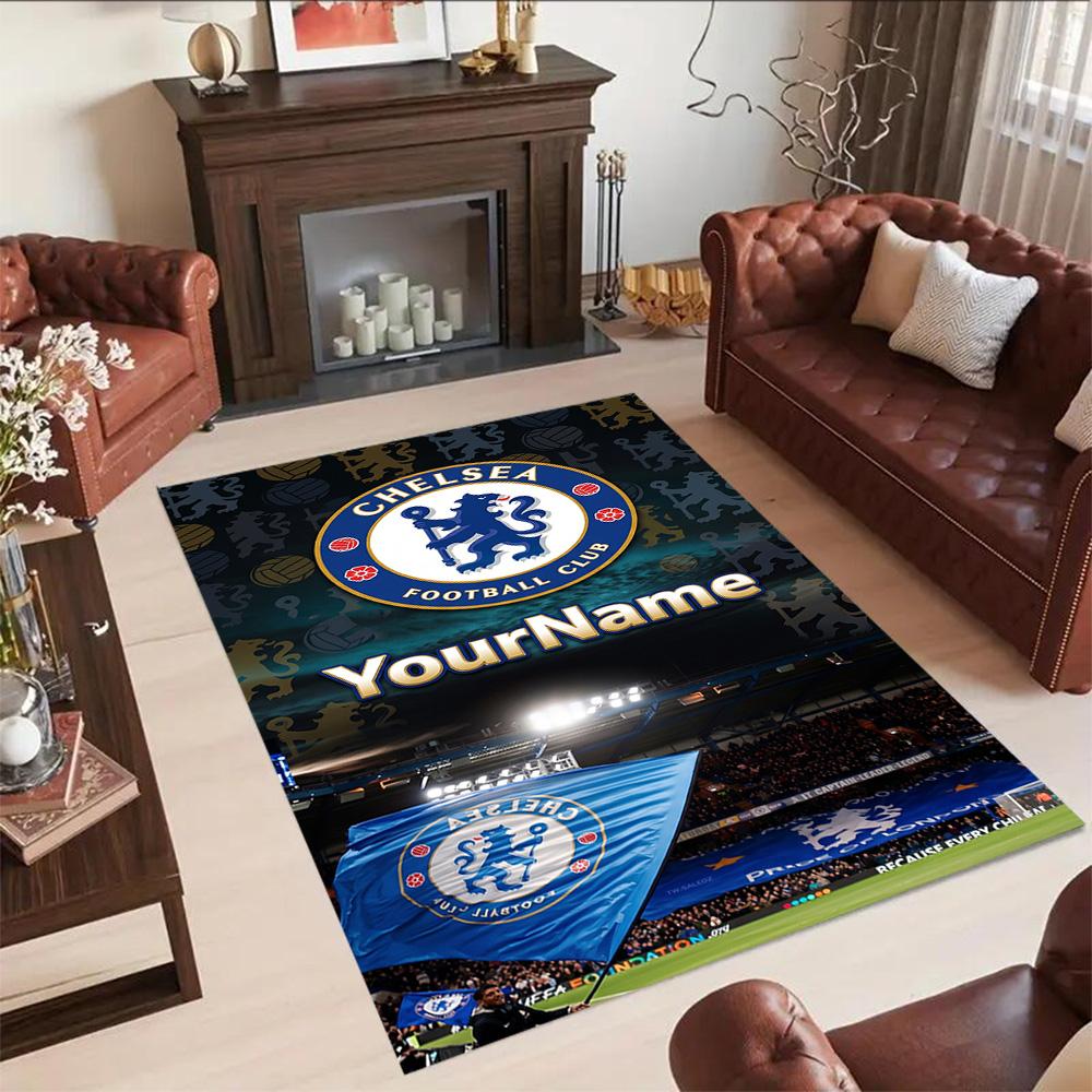 Chelsea Customized Name Floor Mat Perfect for Playrooms Bedrooms Balcony Foyer Anti-slip Rug Anime Office Decor Spiritual Gift
