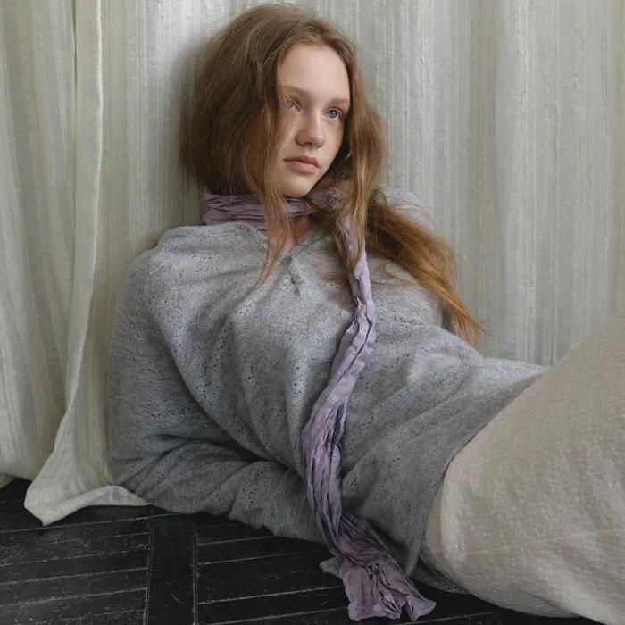 Charis Crinkle Scarf_Dusty Purple